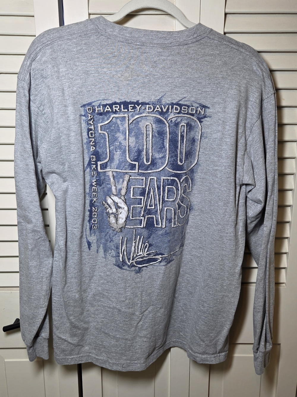 Harley-Davidson Gray Long Sleeve '100 Years' Graphic Tee